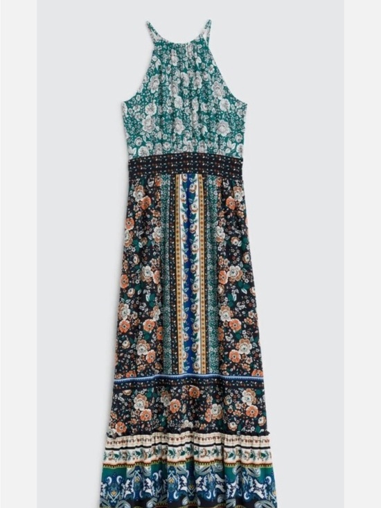 sienna halter maxi dress Brown Sienna Halter Maxi Linen Dress – Modi The Label main image 1